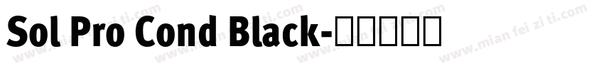 Sol Pro Cond Black字体转换